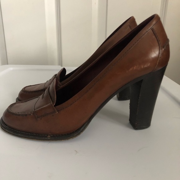 Prada High Heel Penny Loafers - Picture 5 of 6